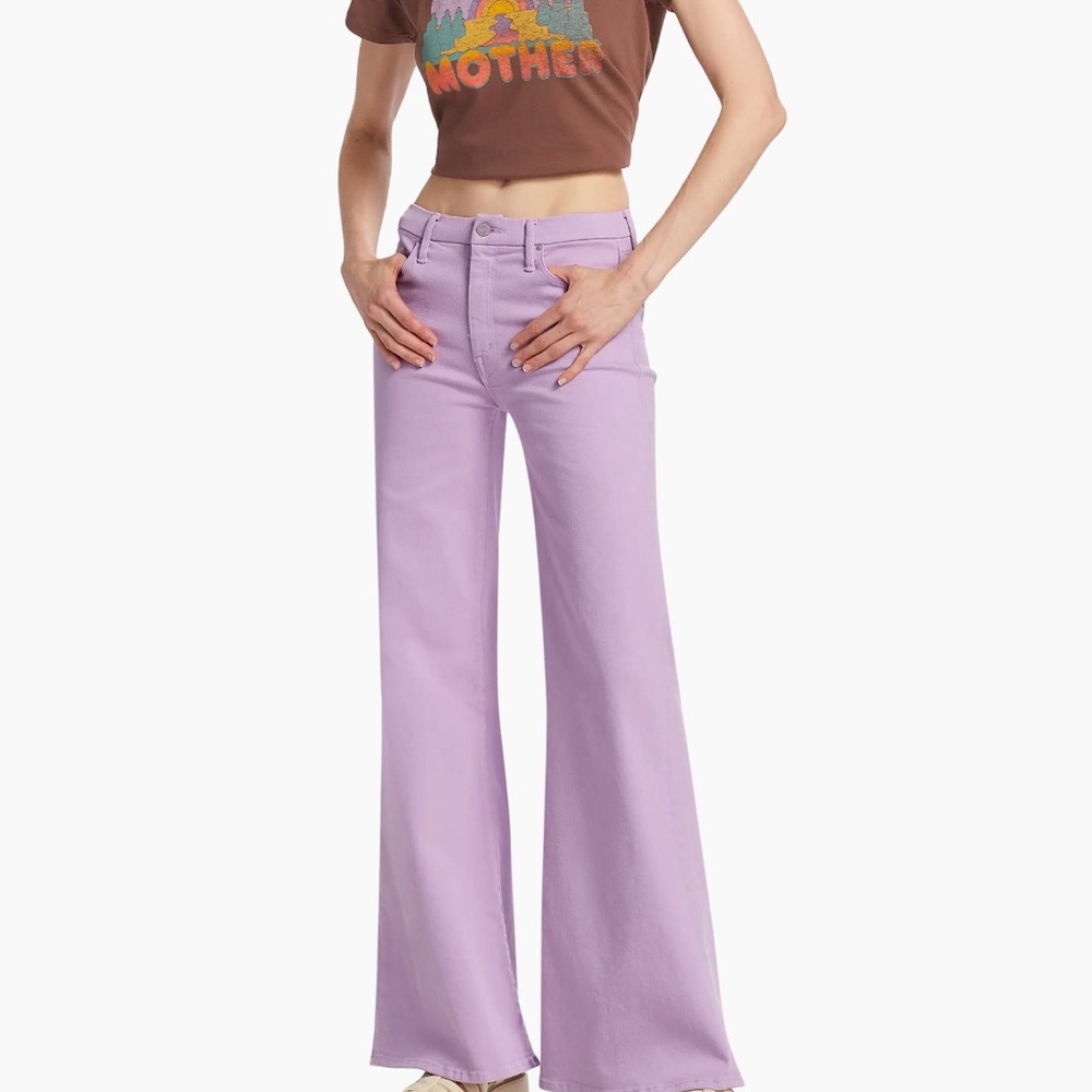 MOTHER - THE ROLLER SNEAK Women's Flare Jeans in Lavender